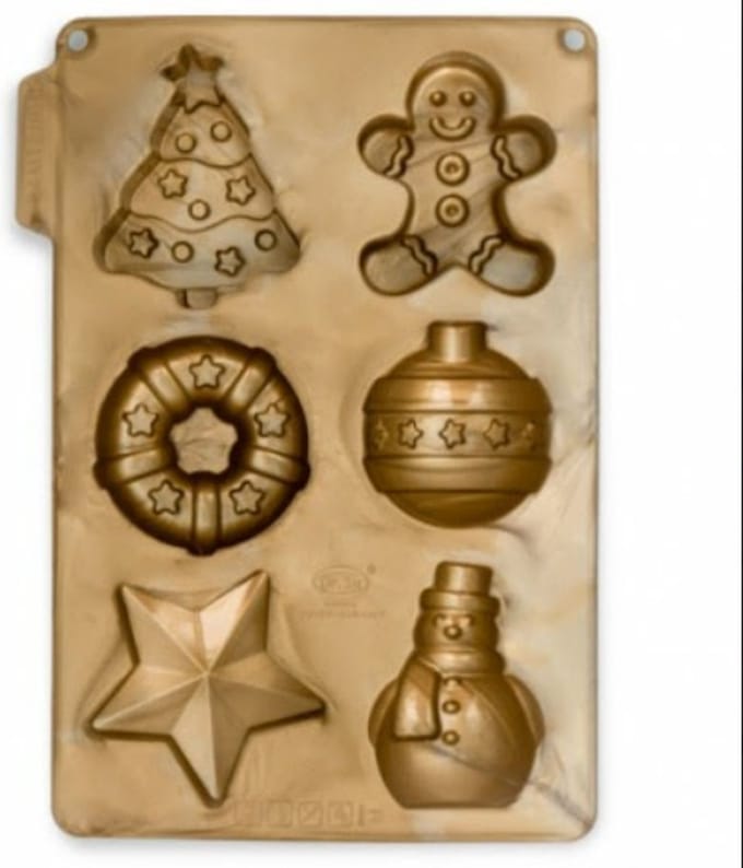 Kerstgebakjes Siliconen bakvorm - Cécoa