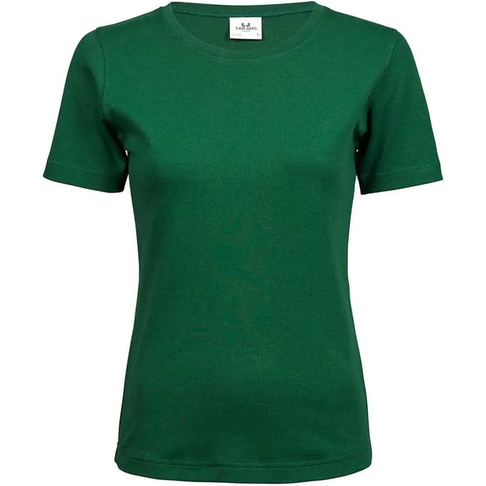 Tee Jays - Dames Interlock T-shirt - Forest Green maat S