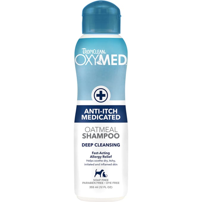 Voordeelpakket: 3x355ml TropiClean OxyMed anti-jeuk shampoo voor huisdieren