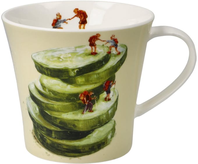 Goebel - Daria Rosso | Koffie / Thee Mok Reaching Lighter Summits | Beker - porselein - 350ml - 2 stuks