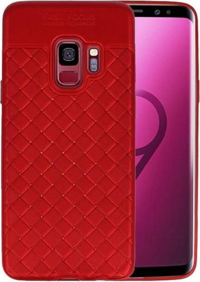 Rood Geweven TPU case hoesje voor Samsung Galaxy S9