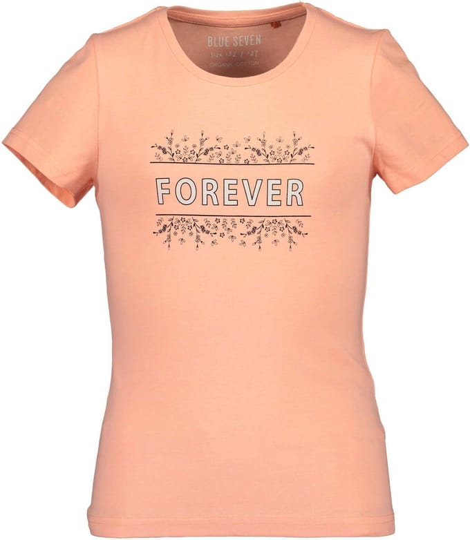 Blue Seven - T shirt meisjes - Peach - Maat 152