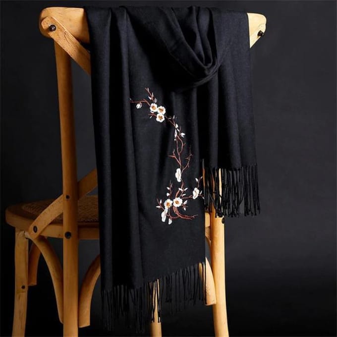 N3 Collecties Winter Warme Effen Sjaal Voor dames