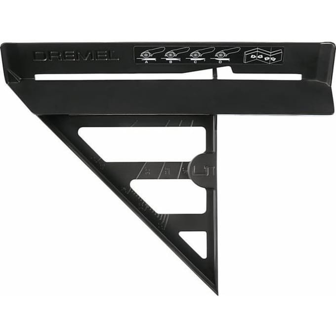 Guide de découpe DREMEL S840 - pour scie compacte DSM20 - découpes en onglet, biseau et droites