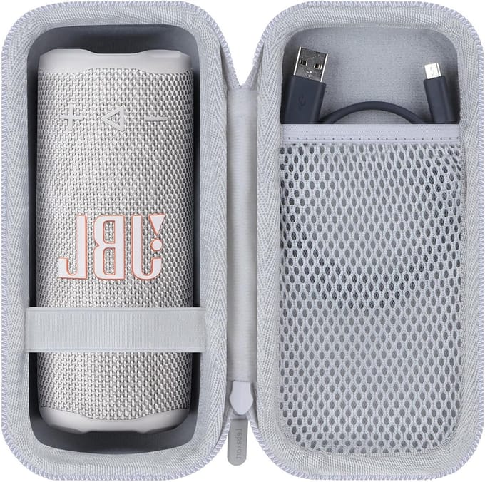 Duurzame en Hard Beschermende Hoes voor Compacte Bluetooth Speaker in Wit