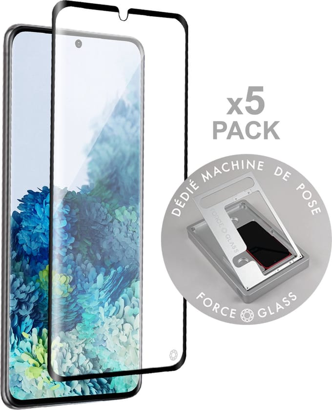 Force Case, Screenprotector geschikt voor Samsung Galaxy S20+ - [5 Stuks] Tempered Glass 3D, Transparant