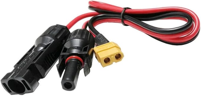 Zonnepaneel Kabel - Adapter Draad - Energie Opladen - MC4 naar XT60 - 0.5 Meter - Zwart