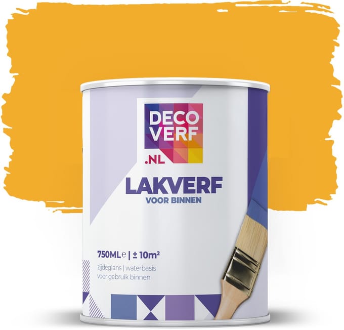 Decoverf lakverf okergeel, 750ml