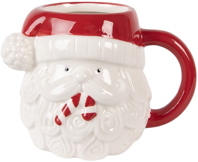Clayre & Eef Mok Kerstman 500 ml Wit Keramiek