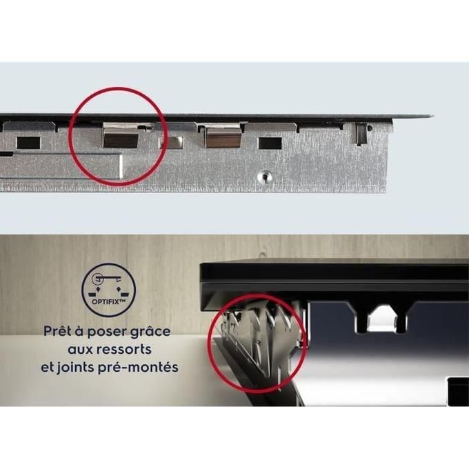Plaque a induction - ELECTROLUX - 4 foyers - 71 x 52 cm - EIV734 - Noir