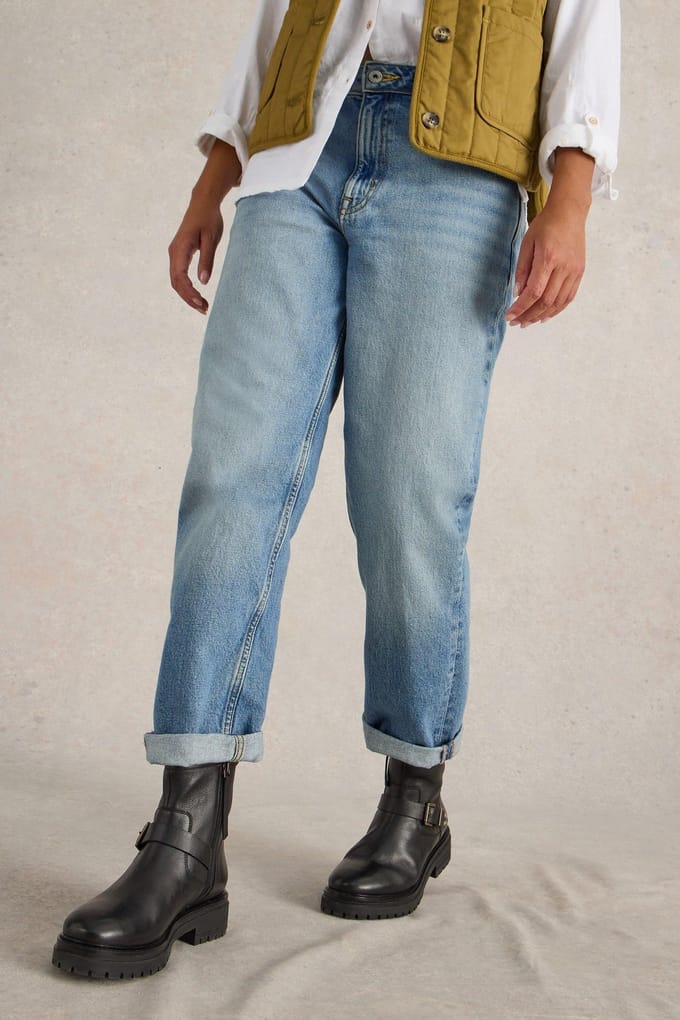 White Stuff Charlie Straight Jean Mid Denim Größe: 20 REGULAR | Straight Jeans Outlet | Damen | Blau
