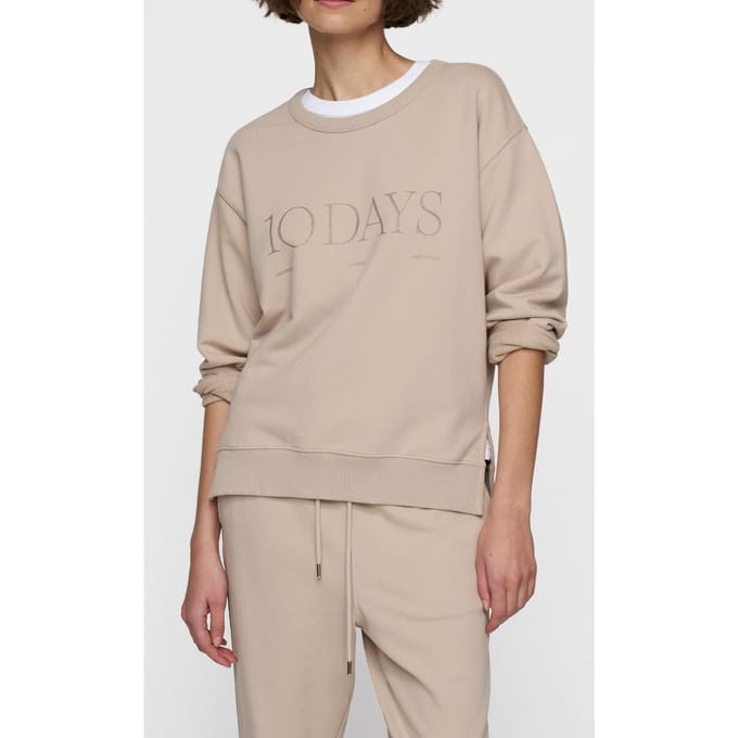 10DAYS Sweater Logo Rope Maat: M | Sweaters Outlet | Dames | Beige
