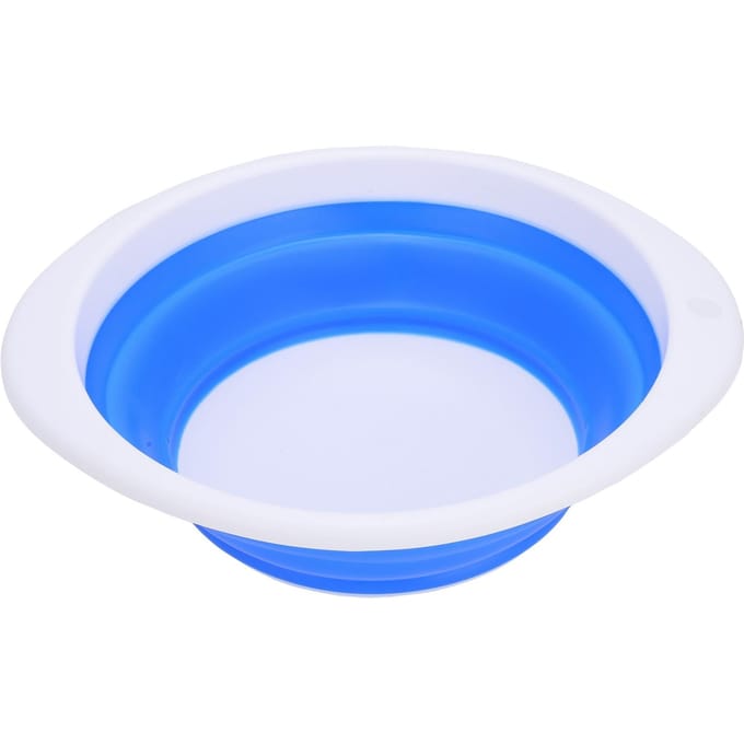 Opvouwbare Wastafel Draagbare Multifunctionele Plastic Rubber Groentewasemmer voor Reizen 26x23x8cm white