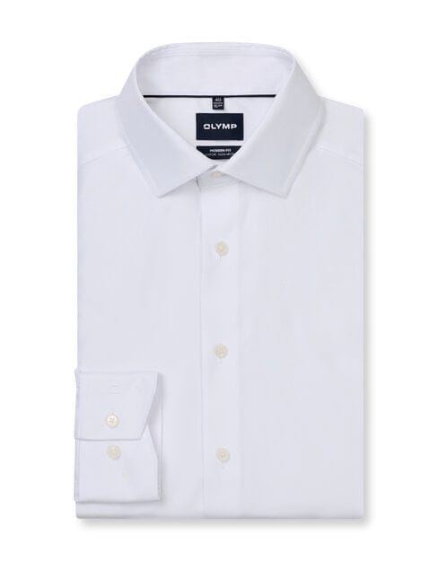 OLYMP Luxor Overhemd, Modern Fit, Global Kent, Wit