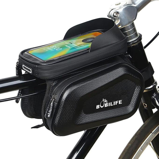 Waterdichte Fiets Frame Tas met Telefoonhouder - Twin Bag voor Fietsen