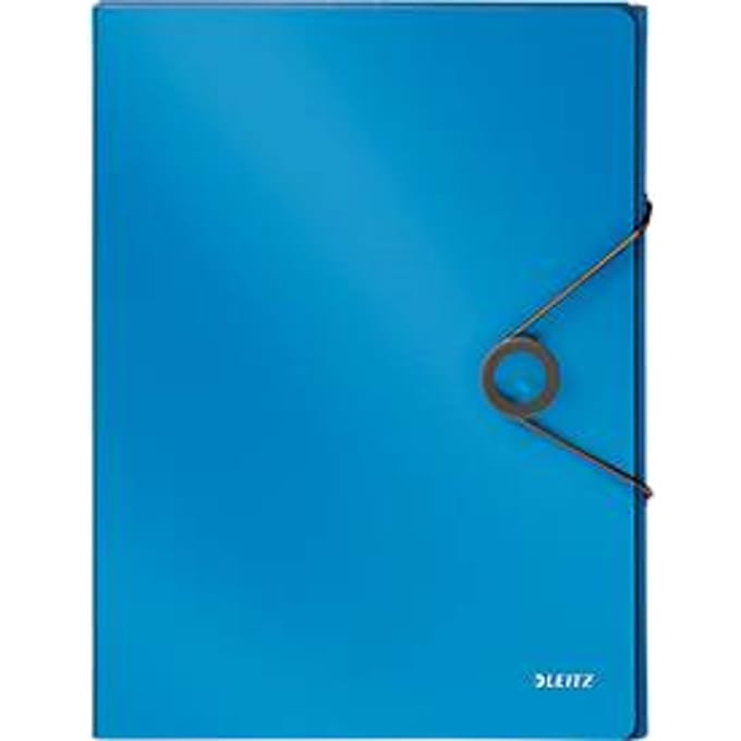 Leitz Solid Map A4 30mm Blauw met Elastiek - Documenten Organiseren