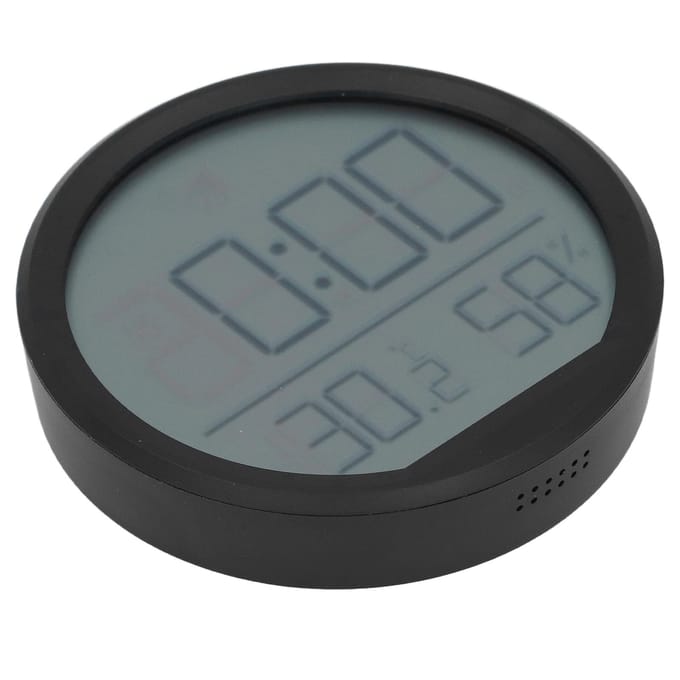 Binnenthermometer Hygrometer Multifunctioneel Dun Nauwkeurig Wandmontage Digitale Wekker voor Thuis gray
