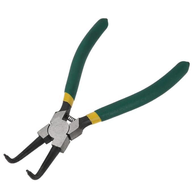 Borgveertang Gebogen Interne Tang Gereedschapsstaal Veerbelaste Handgreep Borgringtang Handgereedschap gray