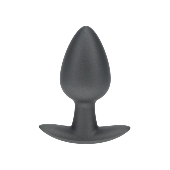 Ouch! Gladde Siliconen Buttplug 3.4 cm - Gunmetal