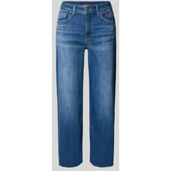 Jeans met siersteentjes in verkorte pasvorm model 'KIRA 6/8'
