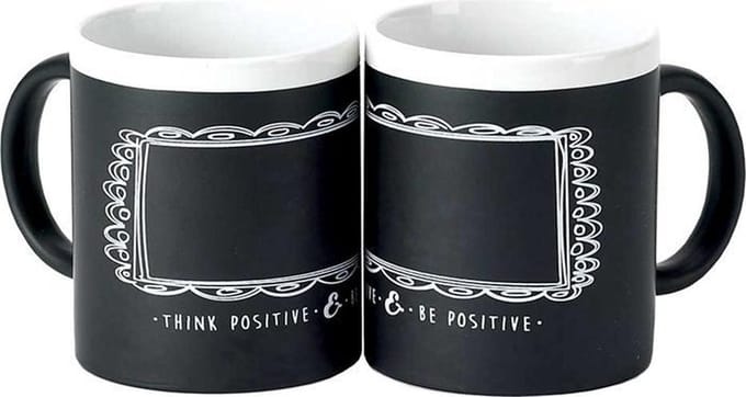 Mok Think positive and be positive  Chalkboard - 325 ml