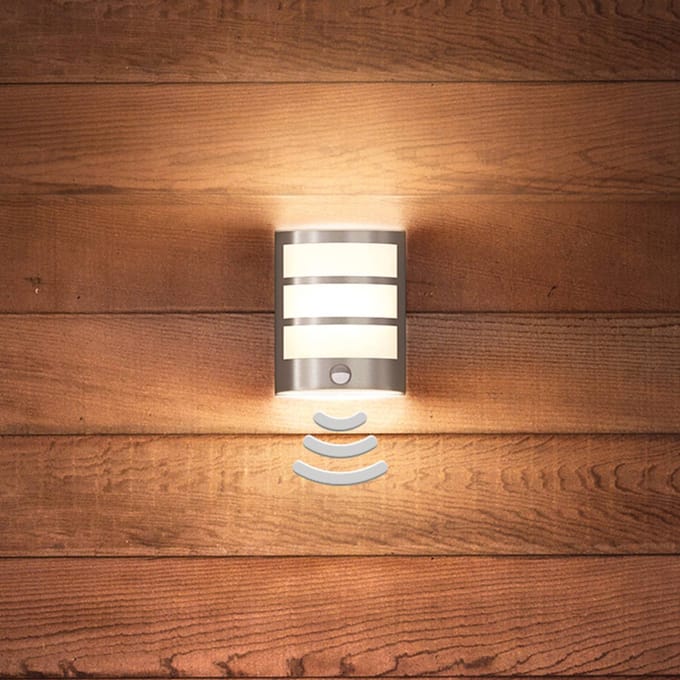 Philips Python LED-sensor buiten wandlamp roestvrij staal