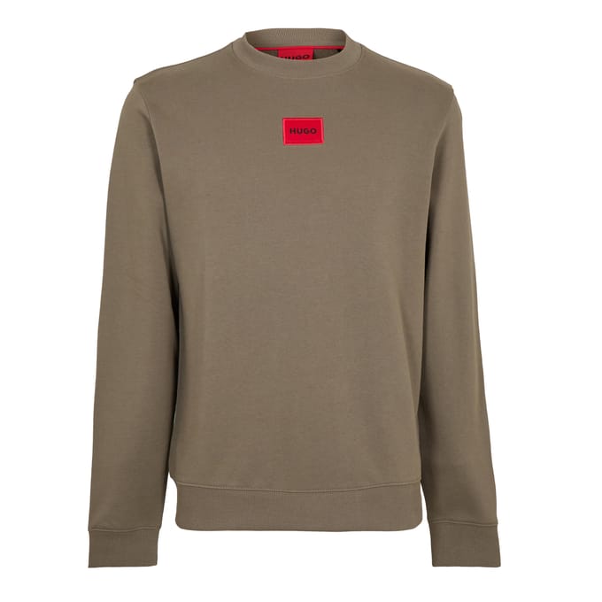 Hugo Heren Diragol Sweatshirt met ronde hals (Medium Grijs)