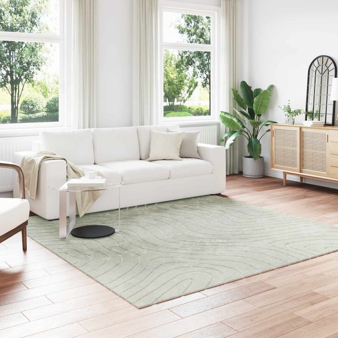 vidaXL - Binnen- - en - buitenkleed - PALMERAS - Groen - 240 - x - 240 - cm - Polyester