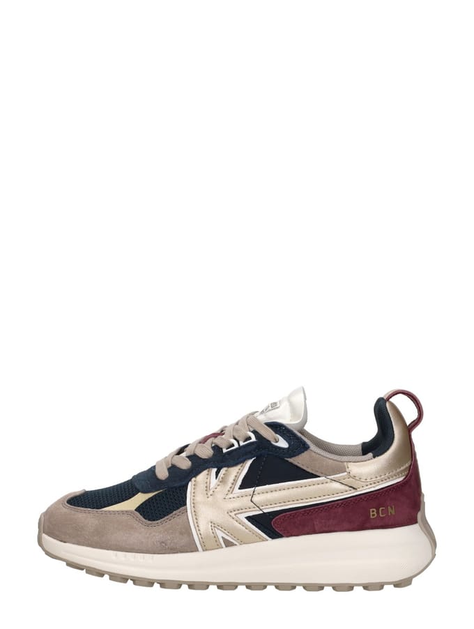 KAOTIKO Detroit Glam Sneakers Dames - Leren Sneaker - Blauw - Maat 38