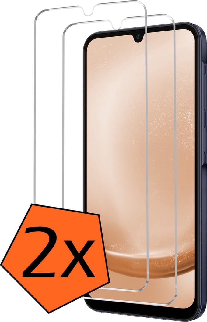 Screenprotector - 2 Stuks - Geschikt voor Samsung Galaxy A25 - Extra Sterk - Gehard Glas - Beschermglas - Tempered Glass - Screen Protector