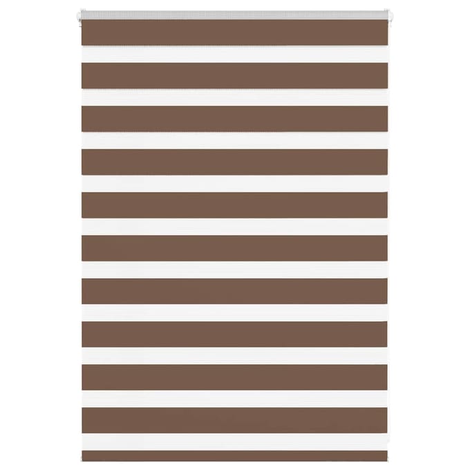 vidaXL - Zebra - rolgordijn - 110x100 - cm - stofbreedte - 105,9cm - polyester - bruin