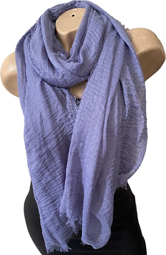 Dames effen kleur sjaal 6# cowboyblue