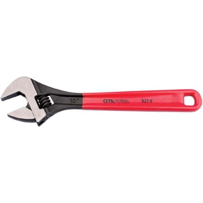 Verstelbare moersleutel CETAFORM, opening 30mm, Lang 250mm, PVC-handgreep