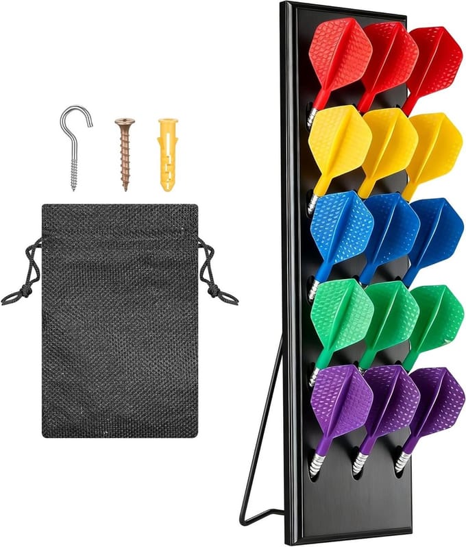 Dailygoods- Dartpijlhouder voor 15 darts - Wandhouder - Darts