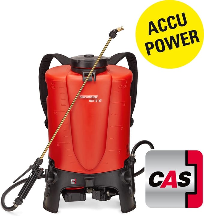 Birchmeier rugsproeier met CAS 2,0Ah accu en lader - REA15 AC1 - tot 3 bar