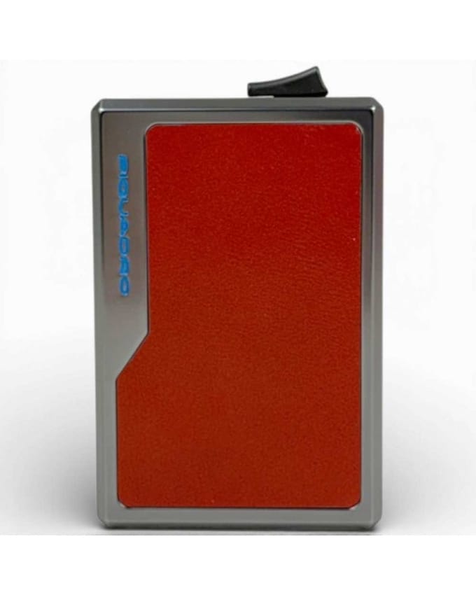 Piquadro Credit Card houder Blue Square Unisex aluminium leer