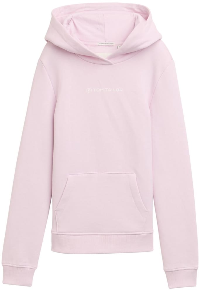 Tom Tailor - Hoodie-sweatshirt met logoprint - Maat 152 - breeze rose