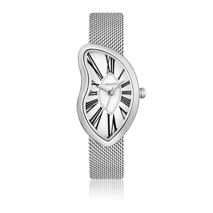Vrouwenhorloge Clare Moss Old money white Mesh