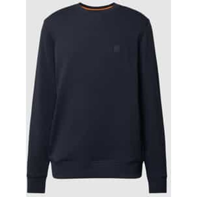 BOSS Orange Westart Heren Sweater Met Ronde Hals En Logo Patch NOS