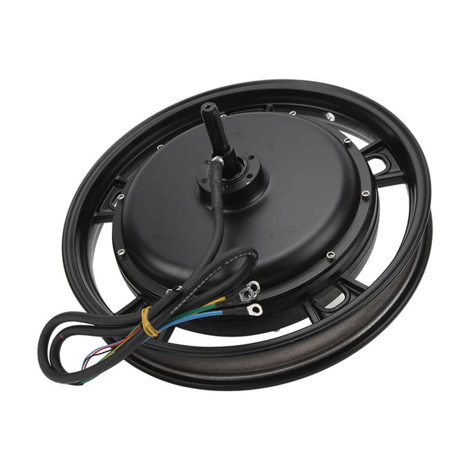 16 Inch Wiel Borstelloze Naafmotor Laag Geluidsniveau Meervoudige Bescherming Waterdicht Voor Elektrische Motorfiets black
