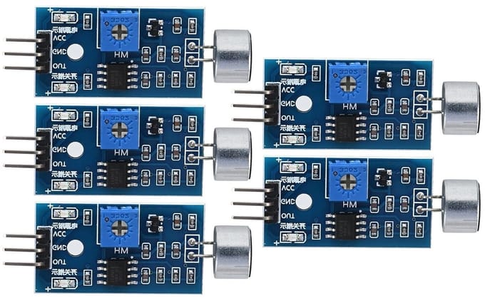 5 Stuks Geluidsensor Module voor Arduino, AVR en PIC - Geluiddetectie, Elektronica, DIY Projecten