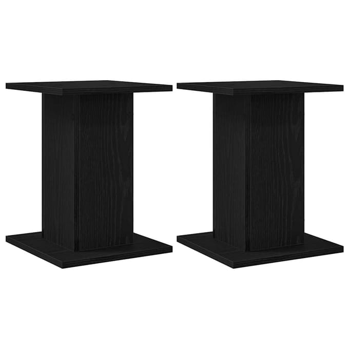 vidaXL Luidspreker standaards 2 st Zwart Eiken 30 x 30 x 40 cm