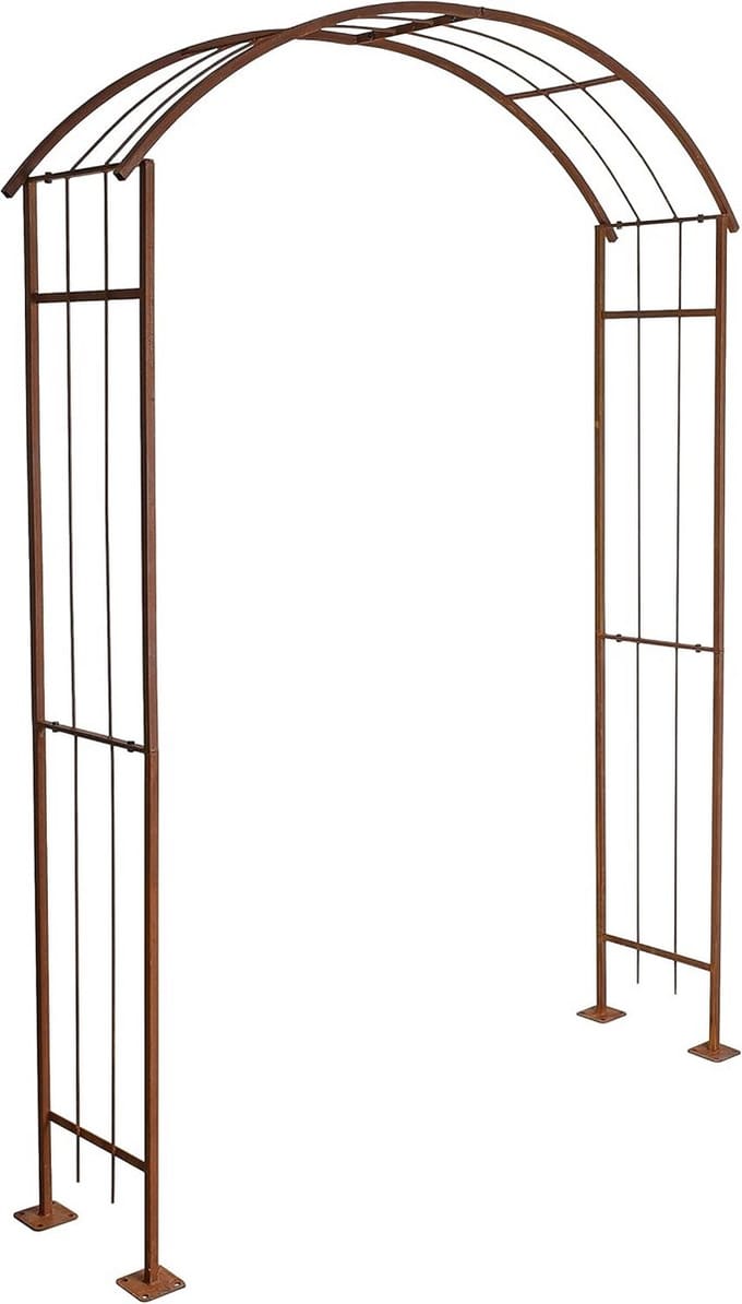 Rozenboog Metaal Roestkleur Klimhulp Tuinpoort Sierboog 160 cm