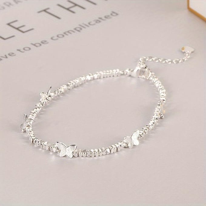 Meisjes Vlinder Kralen Armband, Modeontwerp in Insectenvorm, Multifunctioneel Verstelbare Sieraden gray