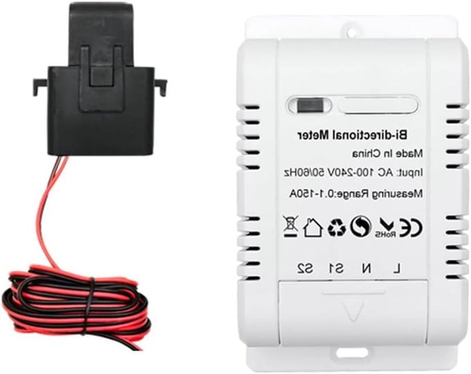 Energiemeter WiFi - Stroommeter Verbruik - Energie Monitoren - Bidirectionele Meting - 11 x 11 x 4 cm - Wit