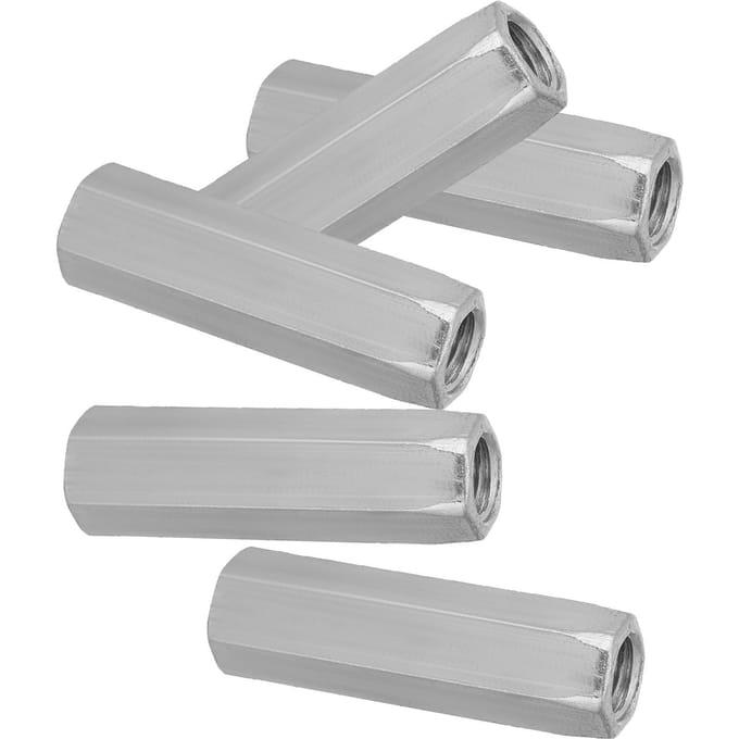 5pcs Acier Zingué M10*4050 Écrou Hexagonal Long Écrou Hexagonal Fileté Fixations Filetées(M10*50)