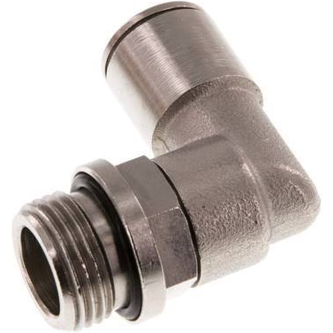 10mm x G3/8'' 90 graden L-verbinding Messing Insteekfitting Buitendraad Draaibaar NBR
