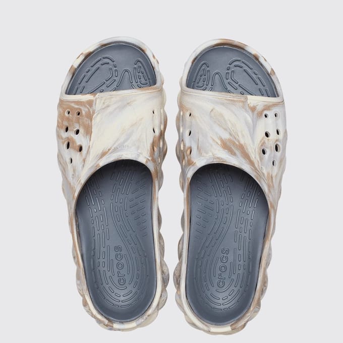 Crocs Echo Marbled Slide Bone/Multi Maat 36/37 US M4/W6