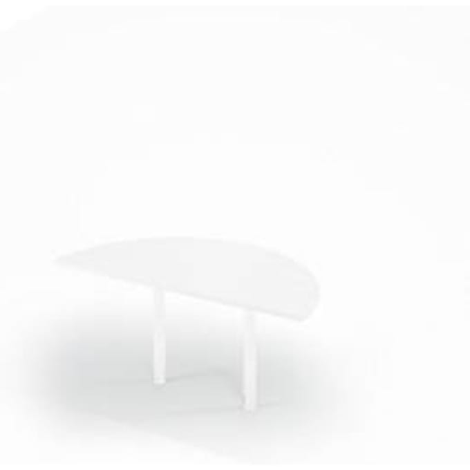 Aanschuiftafel, Ø 1600 mm, wit/wit