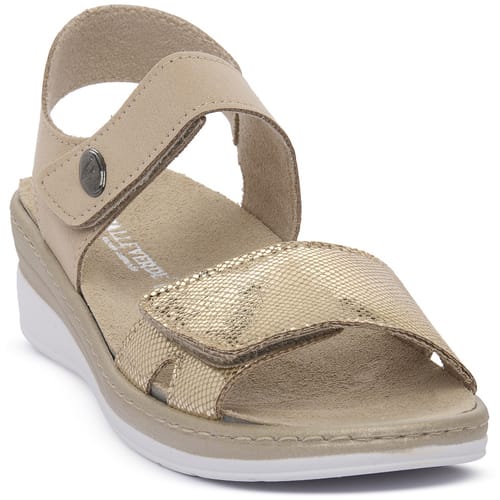 Sandalen met sleehak Valleverde PLATINO